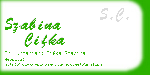 szabina cifka business card
